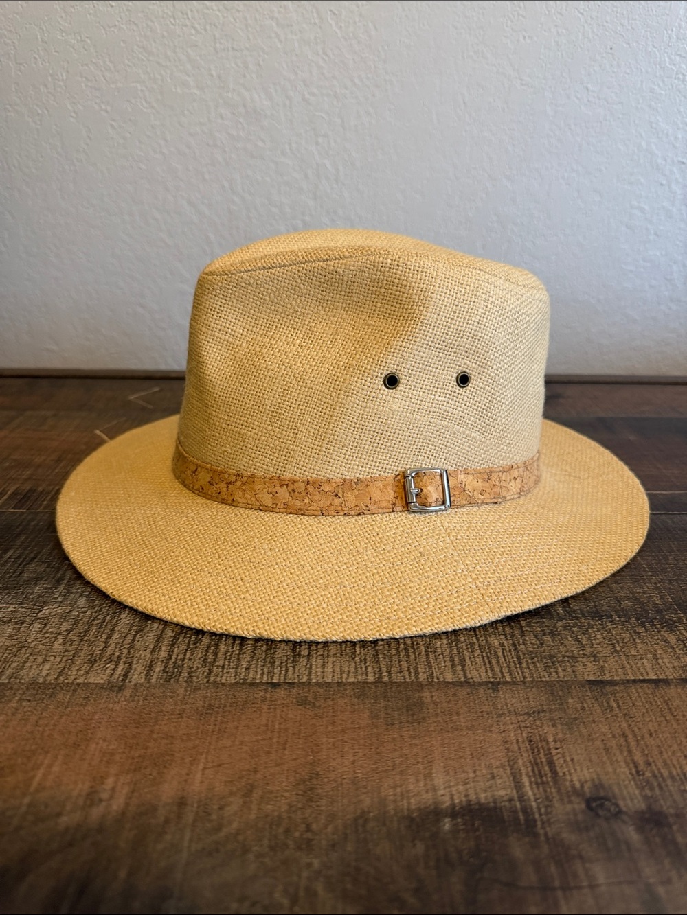 Stanton Straw Fedora Hat with Cork Band - Natural